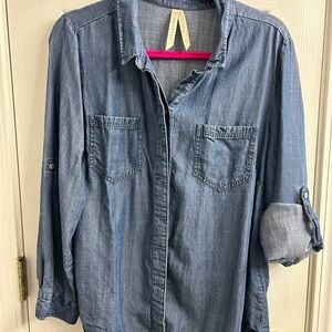 Denim Button-Up Shirt